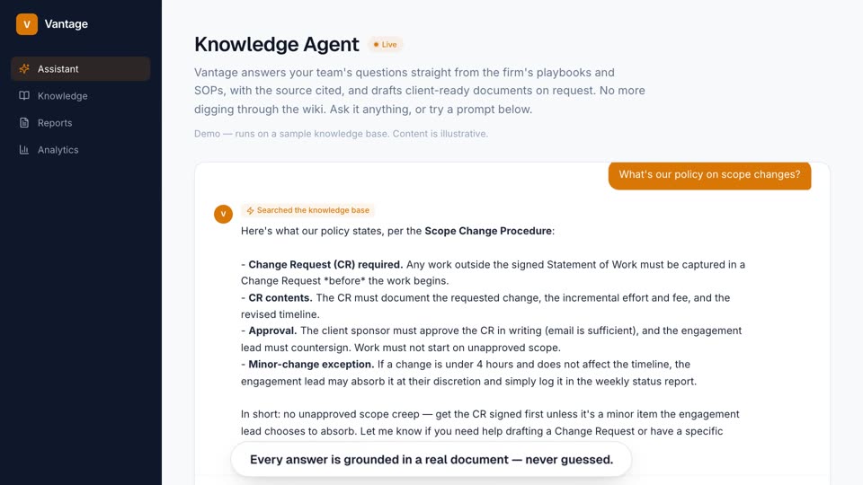 Knowledge Agent demo
