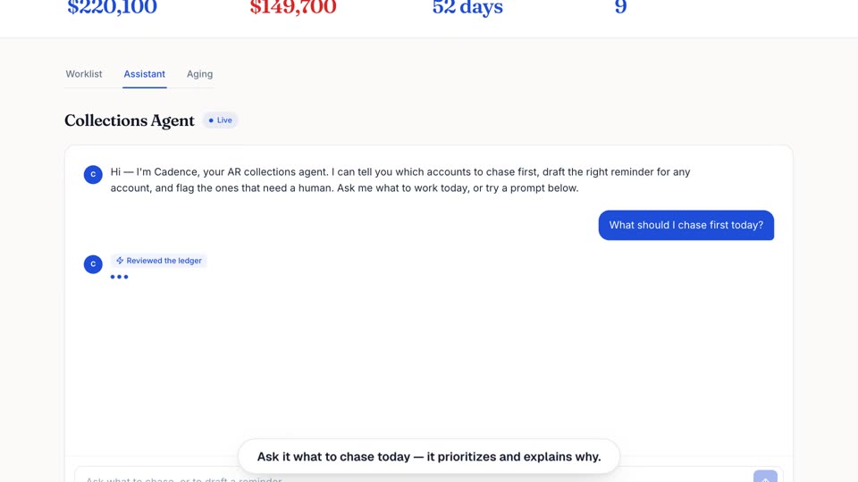 Collections Agent demo
