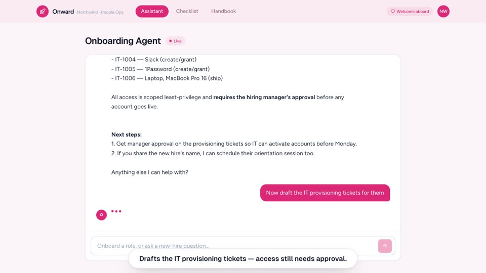 Onboarding Agent demo